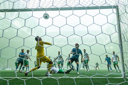 Hammarbys målvakt Warner Hahn släpper in 2-2 av