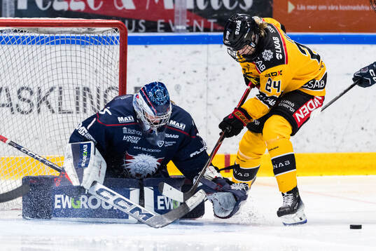 Linköpings målvakt Ebba Svensson Träff och Luleås Mimmi
