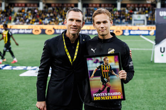 Häckens fotbollschef och Pontus Dahbo