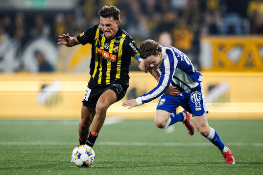 Häckens Silas Andersen och IFK Göteborgs Kolbeinn