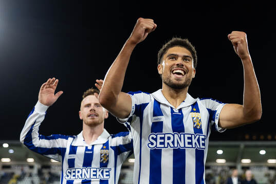 IFK Göteborgs Tobias Heintz och Thomas Santos  jublar
