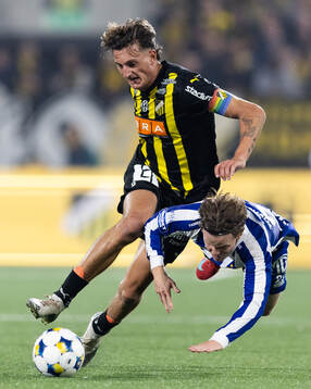 Häckens Silas Andersen och IFK Göteborgs Kolbeinn