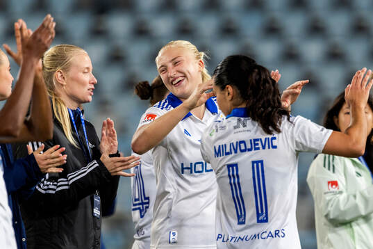 IFK Norrköpings Wilma Leidhammar jublar