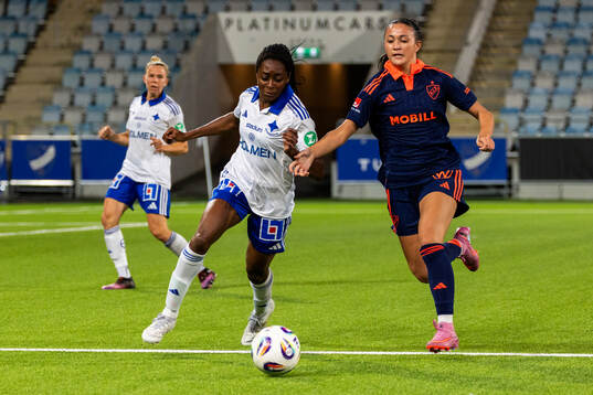 IFK Norrköpings Maya Aliyah Antoine och Djurgårdens Casey