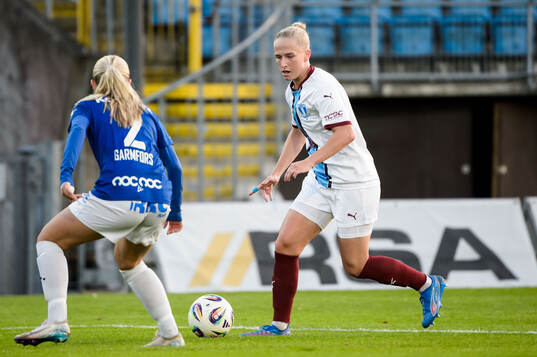 Malmö FFs Tuva Skoog och Trelleborgs Ida Garmfors