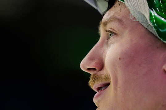 Färjestads målvakt Emil Larmi