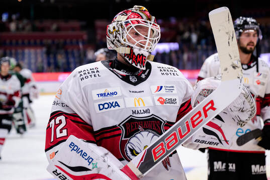 Malmö Redhawks målvakt Daniel Marmenlind deppar