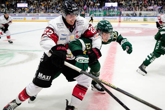 Malmö Redhawks Janne Kuokkanen och Färjestads Joel Kellman