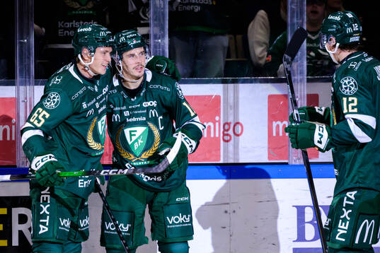 Färjestads Noel Fransén, Joakim Nygård och Christoffer