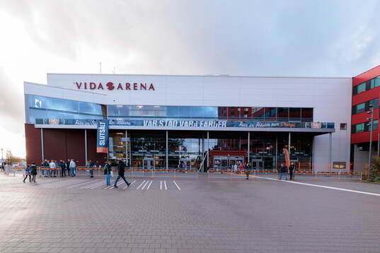 Exteriör vy av Vida arena