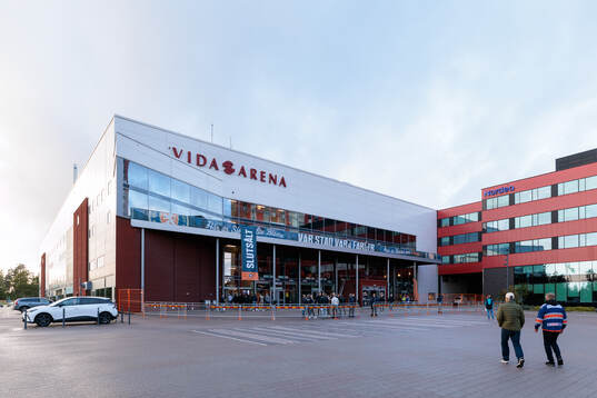 Exteriör vy av Vida arena