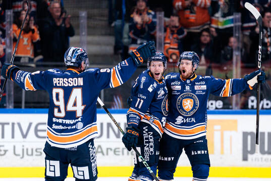 Växjös Joel Persson, Brogan Rafferty och Lucas Elvenes