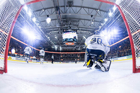 HV71s målvakt Lassi Lehtinen deppar