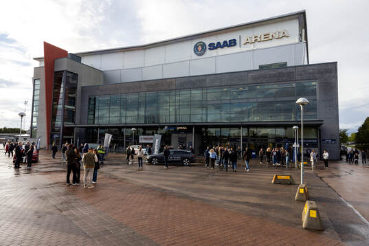 Exteriör vy av Saab Arena