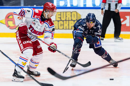 Timrås David Lilja och Linköpings David Bernhardt