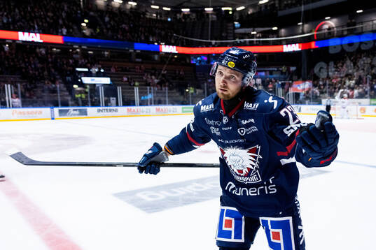 Linköpings Robin Kovacs jublar