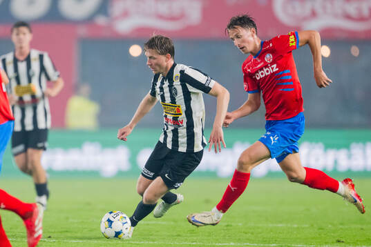 Landskronas Adam Egnell och Helsingborgs Lukas Kjellnäs