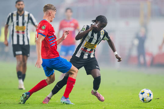 Helsingborgs Benjamin Örn och Landskronas Max'Med Mohamed