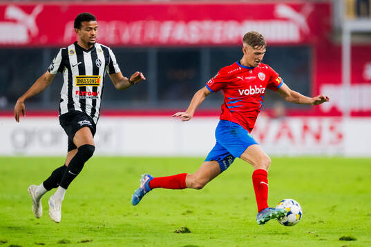 Landskronas Cameron Streete och Helsingborgs Benjamin Örn