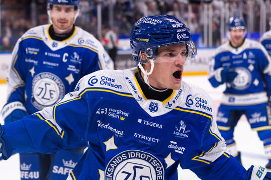 Leksands Olle Strandell jublar