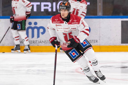 Örebros William Wikman innan ishockeymatchen i SHL mellan
