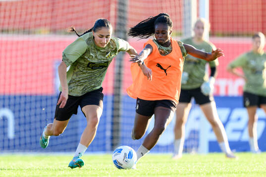 Nesrin Akgun and Monica Jusu Bah of Häcken