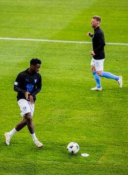 Malmö FFs Emmanuel Ekong och Anders Christiansen