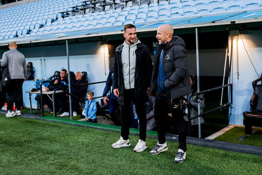 BK Olympics tränare Anes Mravac och Malmö FFs