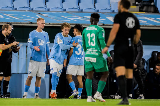 Malmö FFs Anton Höög och Adrian Skogmar