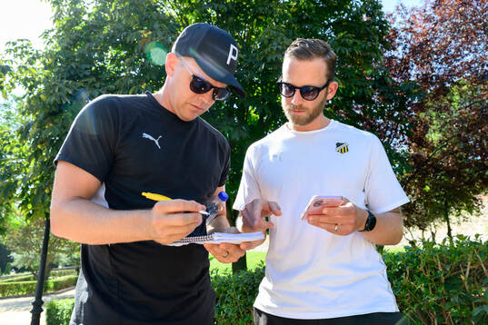 Physio Anders Onsbacke and fitness coach Pontus Axell