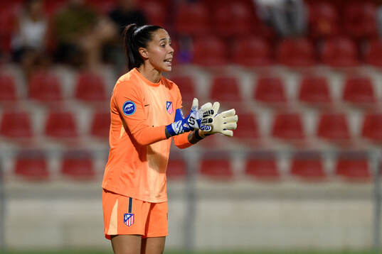 Goalkeeper Lola Gallardo of Atletico Madrid