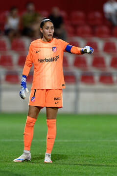 Goalkeeper Lola Gallardo of Atletico Madrid