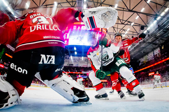 Frölundas Filip Cederqvist och Örebros David Quenneville
