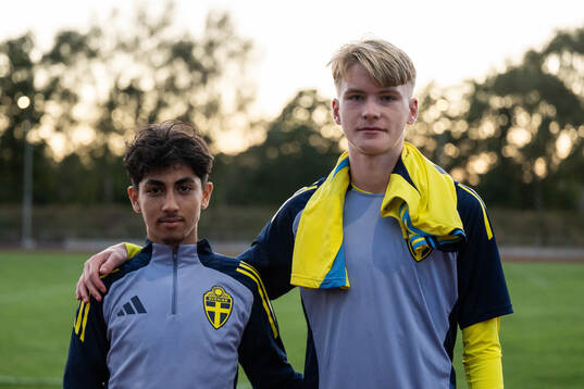 Sveriges Mahmoud Moradi och Vilhelm Karlsson