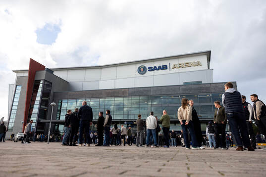 Exteriör vy av Saab Arena
