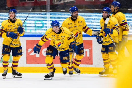 Djurgårdens Charles Hudon jublar