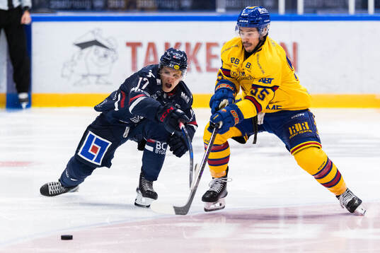 Linköpings Felix Öhrqvist och Djurgårdens Charles Hudon