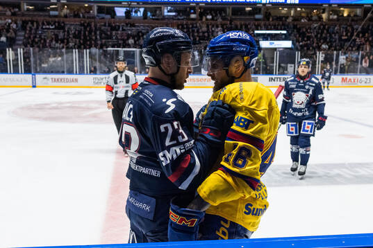 Linköpings Robin Kovacs och Djurgårdens Albin Grewe