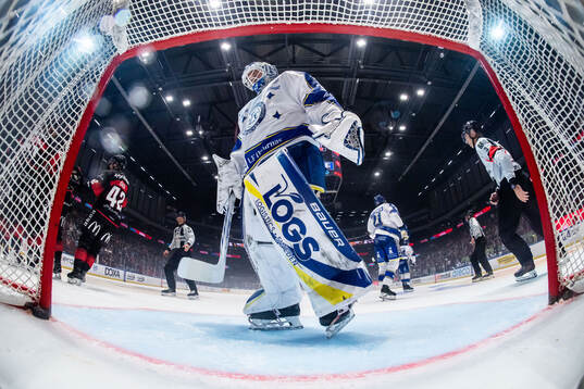 Leksands målvakt Jakob Hellsten deppar