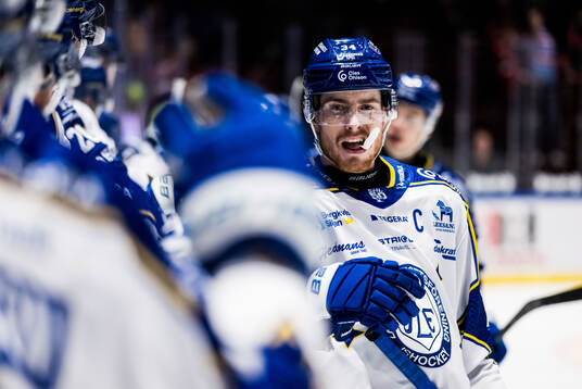Leksands Peter Cehlarik jublar