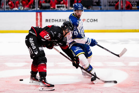 Malmö Redhawks Janne Kuokkanen och Leksands Max Veronneau