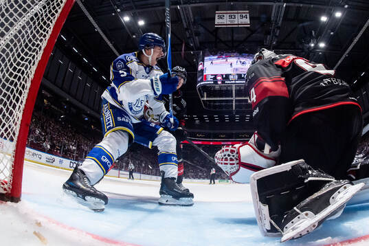 Leksands Andro Kaderli jublar