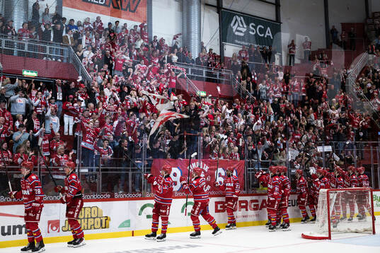 Timrås spelare jublar