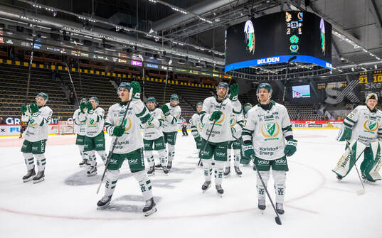 Färjestads spelare jublar