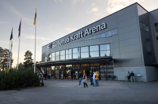 Exteriör vy av Skellefteå Kraft Arena