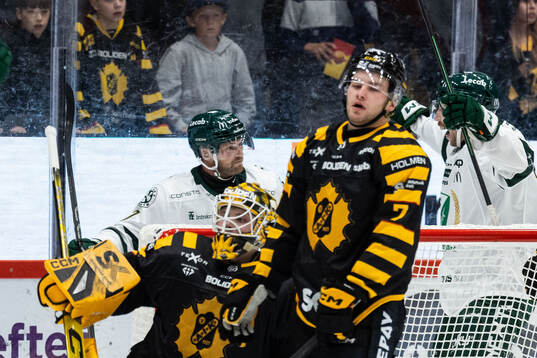 Färjestads Axel Bergkvist jublar