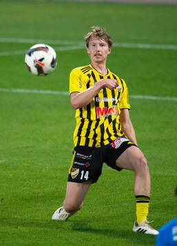 IFK Hässleholms Hugo Arvidsson i matchen i div. 2 mellan