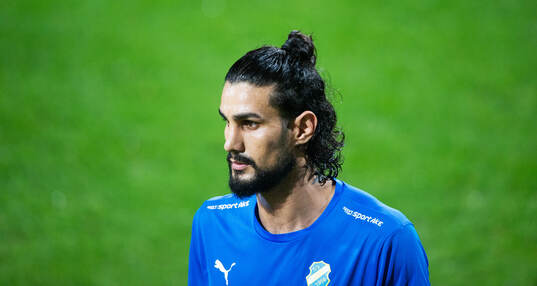 Nosabys Amir Naji i matchen i div. 2 mellan Nosaby IF och