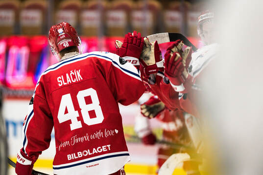 Timrås David Slacik jublar