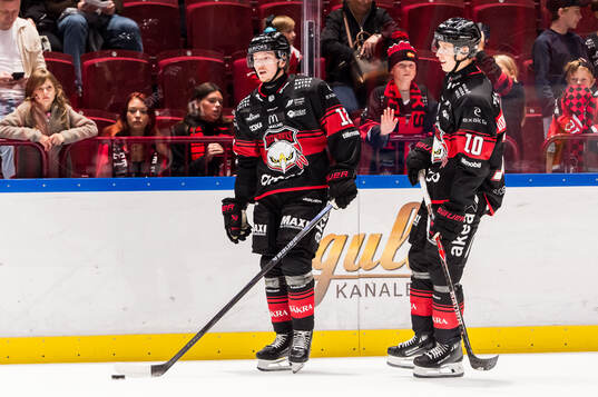 Malmö Redhawks Linus Öberg och William Von Barnekow